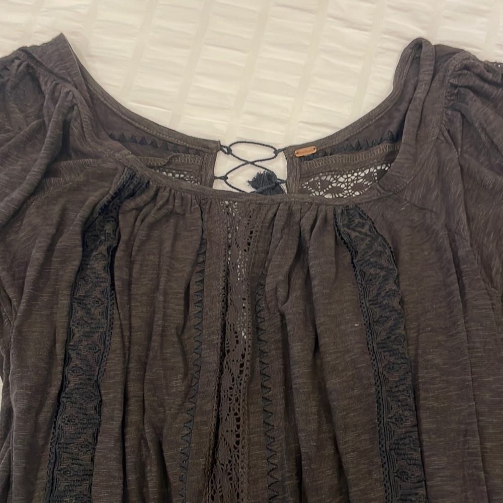 Free People- embroidered top, size Small